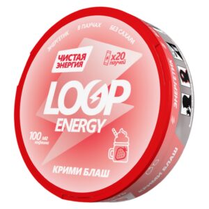 ⚡NEW - LooP - Кофеиновые Паучи - 100mg COFFEINE - Крими Блаш - Клубника со Сливками